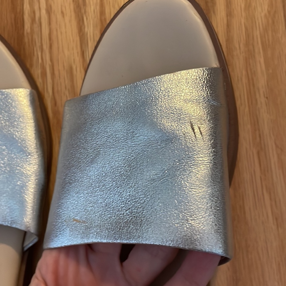 Cole Haan Silver Slide Sandals - Picture 5 of 7